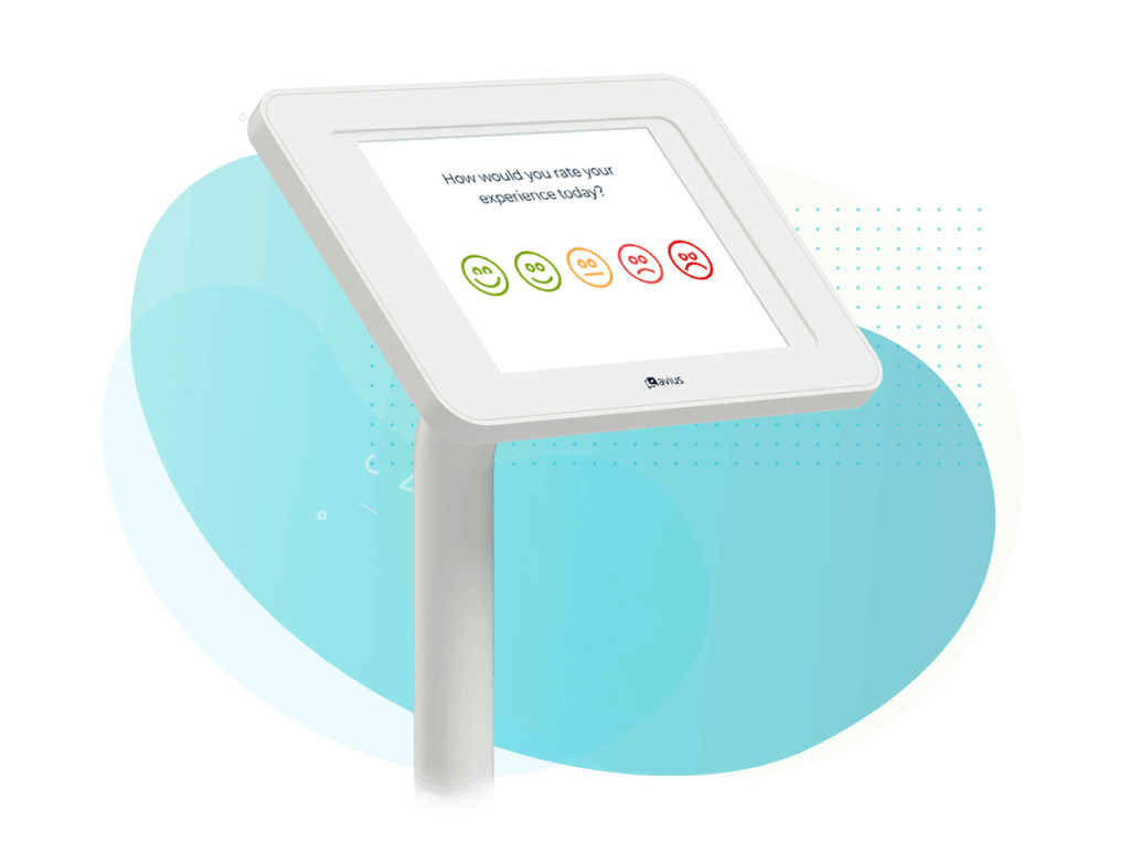 Survey Kiosk with a rating question displayed