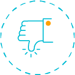 thumbs down, bad review icon